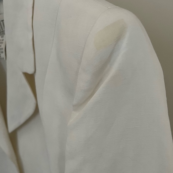 Petite Sophisticated Women’s white Linen Blazer Size 2 - Picture 5 of 5